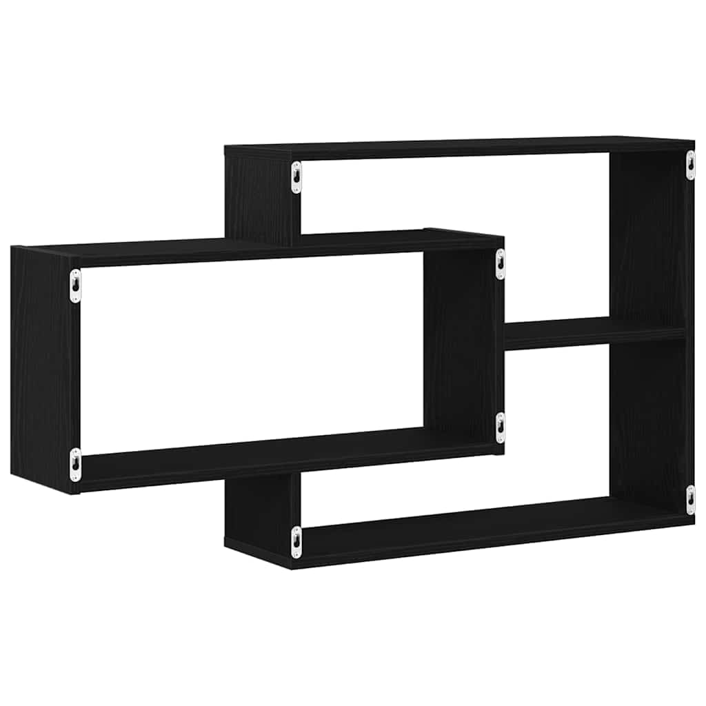 Mensola da parete Rovere Nero 104x20x58,5 cm in Legno Multistrato | homemem39