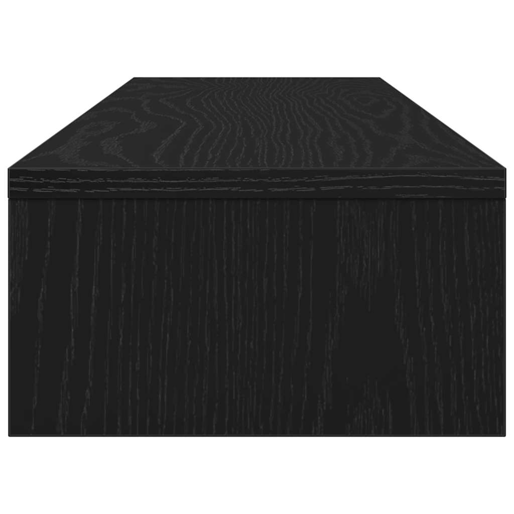 Supporto per Monitor Rovere Nero 100x24x13 cm Legno Multistrato - homemem39