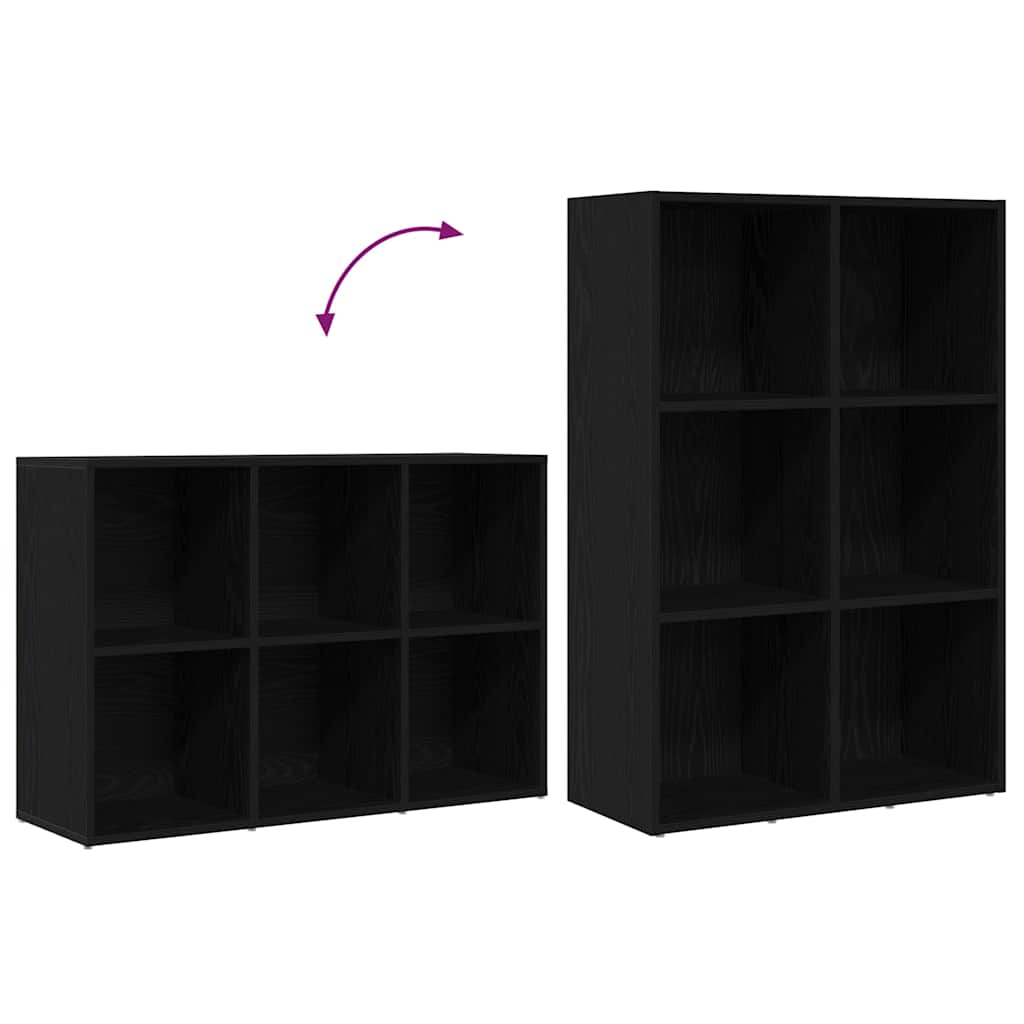 Libreria Rovere Nero 66x30x98 cm in Legno Multistrato | homemem39