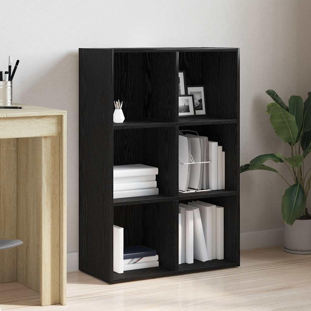 Libreria Rovere Nero 66x30x98 cm in Legno Multistrato | homemem39