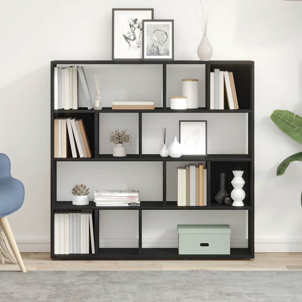 Libreria/Divisorio Rovere Nero 105x24x102 cm | homemem39