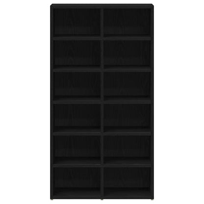 Scarpiera Rovere Nero 54x34x100,5 cm in Legno Multistrato - homemem39