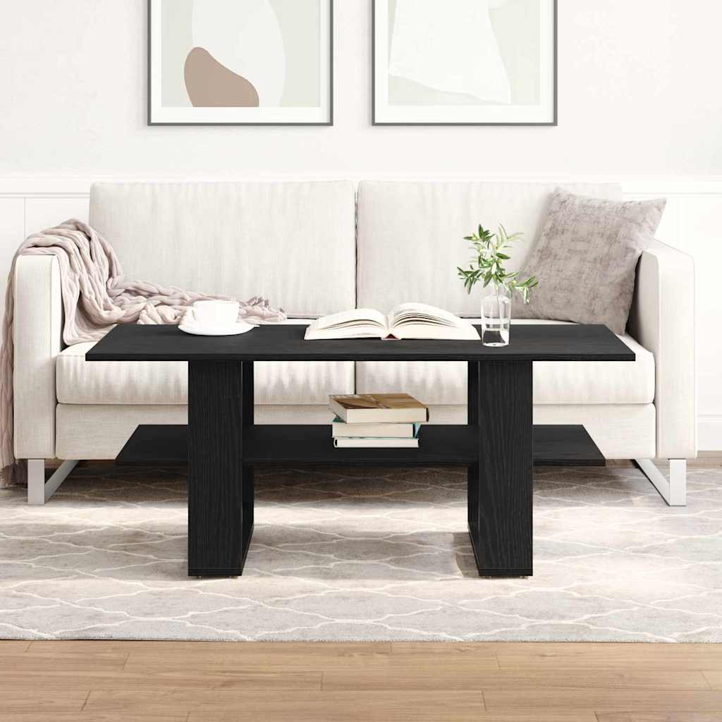 Tavolino da salotto Rovere nero 102 x 55 x 42 cm