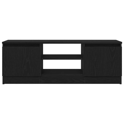 Mobile Porta TV Rovere Nero 102x30x36 cm in Legno Multistrato - homemem39