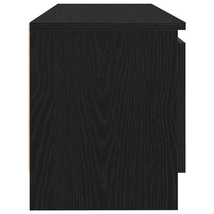 Mobile Porta TV Rovere Nero 102x30x36 cm in Legno Multistrato - homemem39