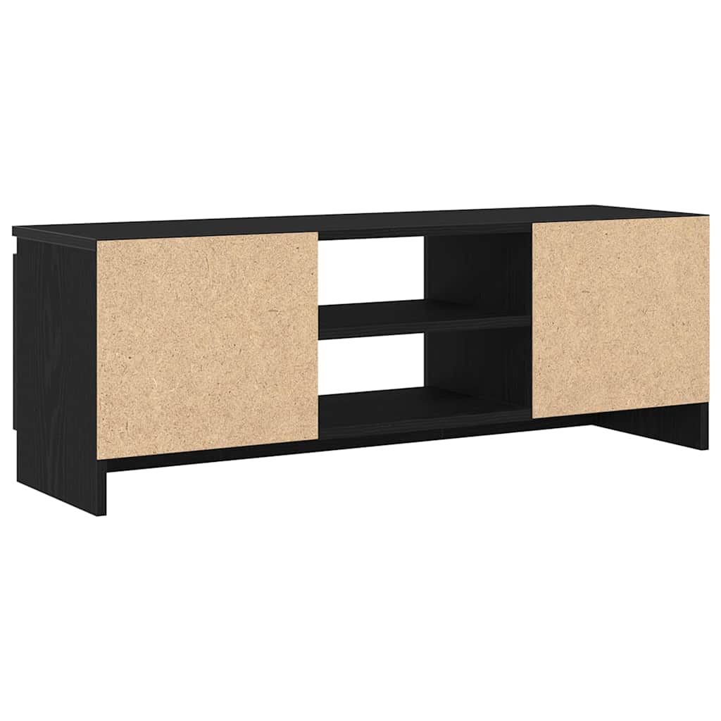 Mobile Porta TV Rovere Nero 102x30x36 cm in Legno Multistrato - homemem39