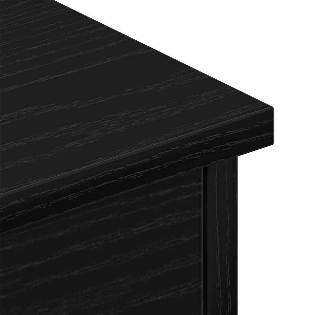 Armadietto a muro con cassetto Rovere Nero 60 x 26 x 18,5 cm