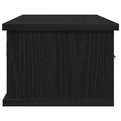 Armadietto a muro con cassetto Rovere Nero 60 x 26 x 18,5 cm