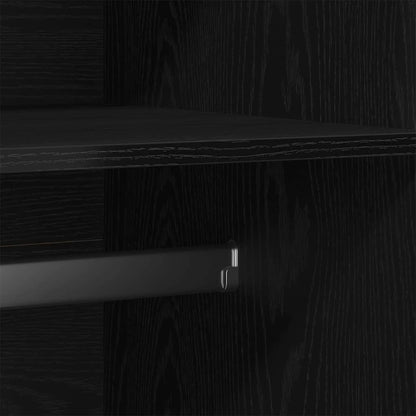 Guardaroba con porta Nero 90 x 52 x 200 cm Legno multistrato