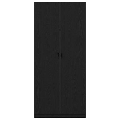 Guardaroba con porta Nero 90 x 52 x 200 cm Legno multistrato