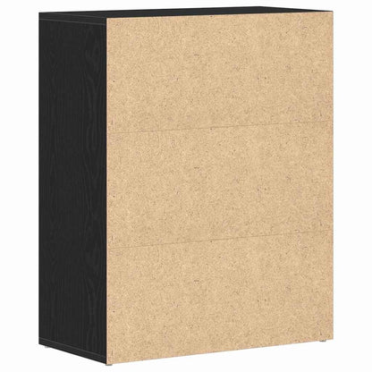 Credenza con cassetto Nero 60 x 30 x 75 cm Legno multistrato