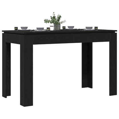Tavolo da pranzo Rovere Nero 120x60x76 cm in Legno Multistrato