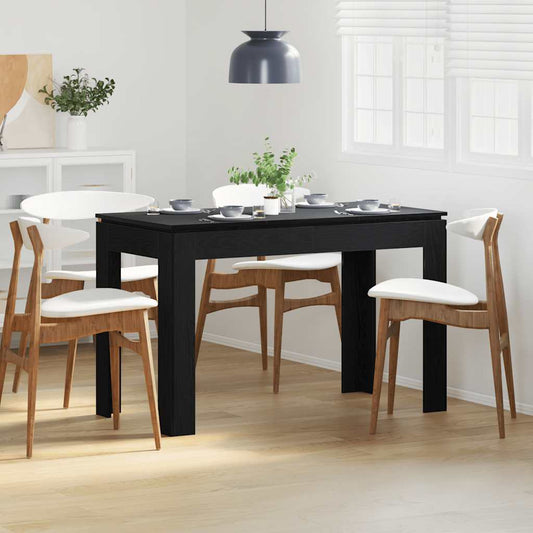 Tavolo da pranzo Rovere Nero 120x60x76 cm in Legno Multistrato