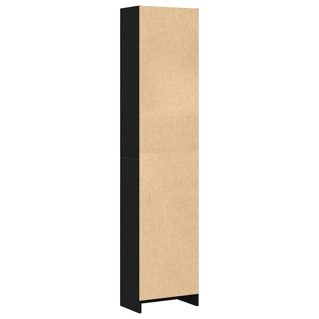 Libreria Rovere Nero 40x24x176 cm in Legno Multistrato | homemem39