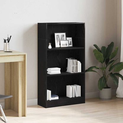 Libreria Rovere Nero 60x24x109 cm in Legno Multistrato