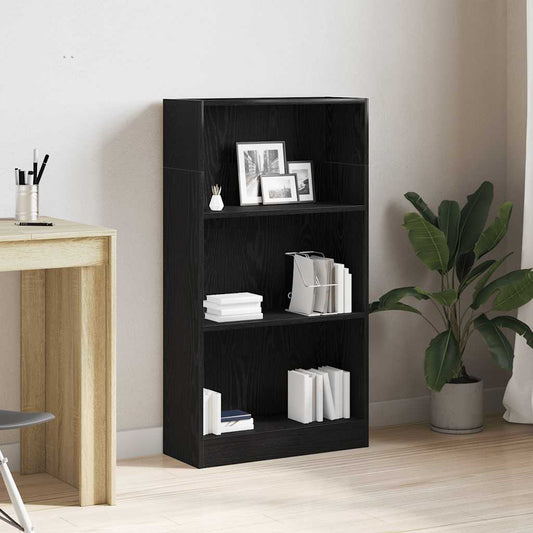 Libreria Rovere Nero 60x24x109 cm in Legno Multistrato