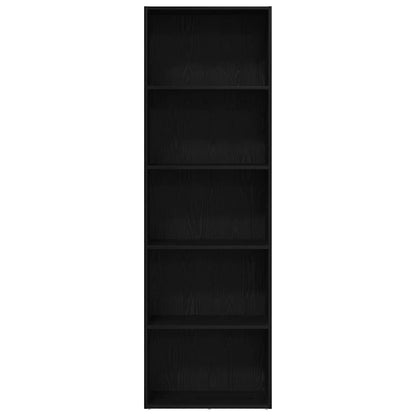 Libreria Rovere Nero 60x30x189 cm in Legno Multistrato | homemem39