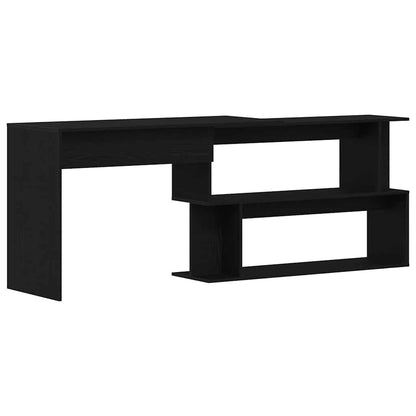 Scrivania Rovere Nero 200 x 50 x 76 cm Legno multistrato | homemem39