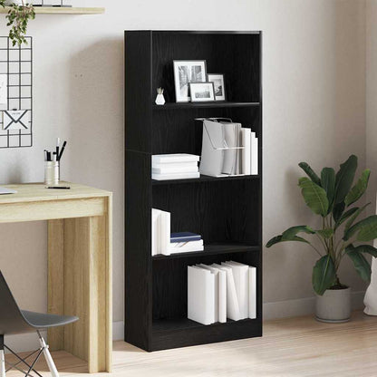 Libreria Rovere Nero 60 x 24 x 143 cm Legno multistrato