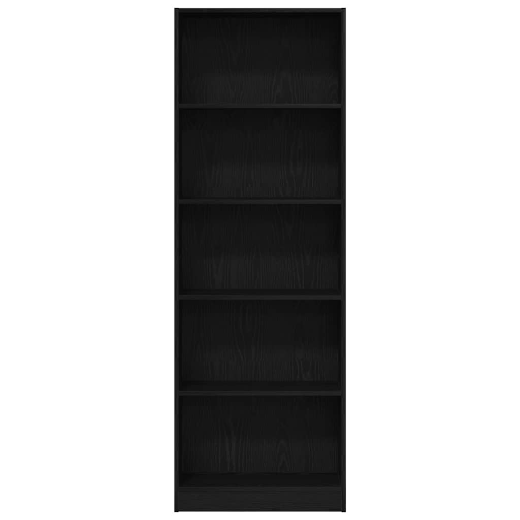 Libreria Rovere Nero 60 x 24 x 176 cm Legno multistrato