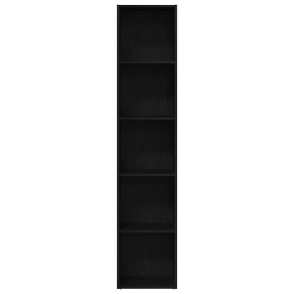 Libreria Rovere Nero 40x30x189 cm Legno Massello di Acacia | homemem39
