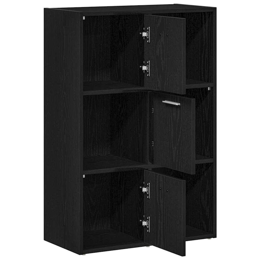 Libreria/Divisorio per ambienti Rovere Nero 60,5x30x90 cm in Legno Multistrato | homemem39