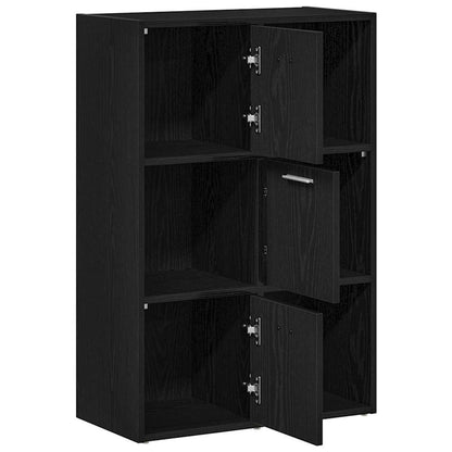 Libreria/Divisorio per ambienti Rovere Nero 60,5x30x90 cm