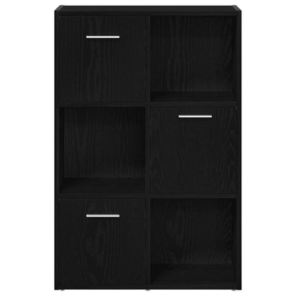 Libreria/Divisorio per ambienti Rovere Nero 60,5x30x90 cm