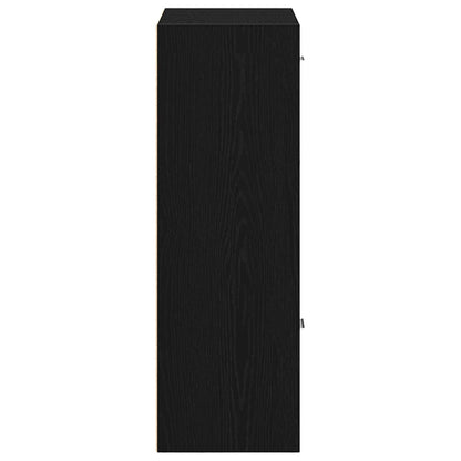 Libreria/Divisorio per ambienti Rovere Nero 60,5x30x90 cm in Legno Multistrato | homemem39