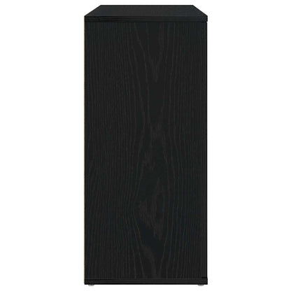 Credenza Rovere Nero 91x29,5x65 cm in Legno Multistrato - homemem39