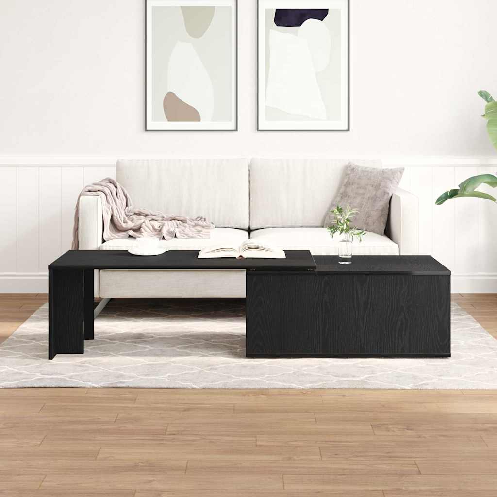 Tavolino da salotto Rovere Nero 150 x 50 x 35 cm