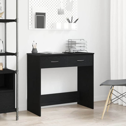 Scrivania Rovere Nero 80 x 40 x 75 cm Legno multistrato | homemem39