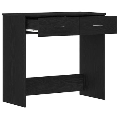 Scrivania Rovere Nero 80 x 40 x 75 cm Legno multistrato | homemem39