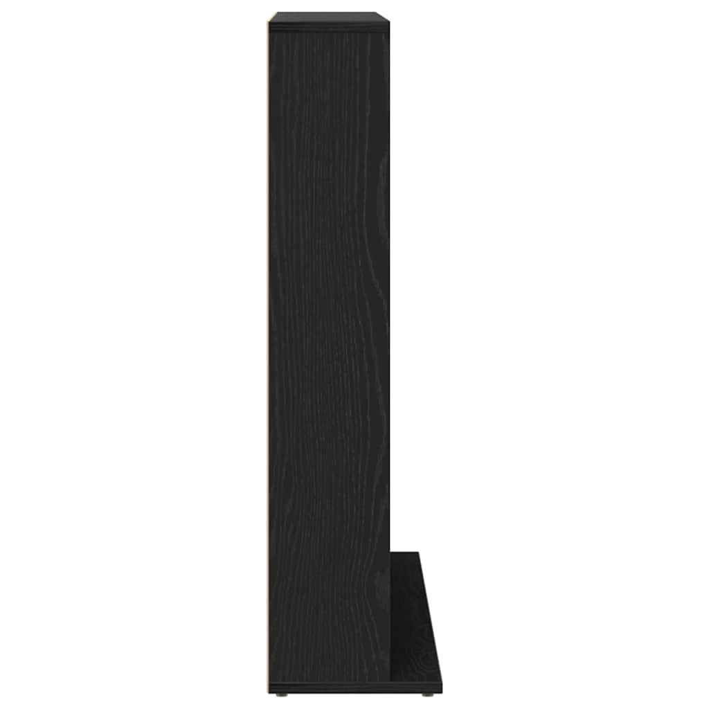 Mobile Porta CD Rovere Nero 100x23x89,5 cm Legno Multistrato - homemem39