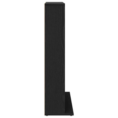 Mobile Porta CD Rovere Nero 100x23x89,5 cm Legno Multistrato - homemem39