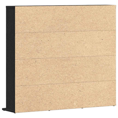 Mobile Porta CD Rovere Nero 100x23x89,5 cm Legno Multistrato | homemem39