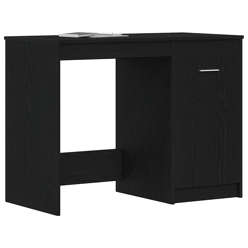 Scrivania Rovere Nero 100 x 50 x 76 cm Legno multistrato | homemem39