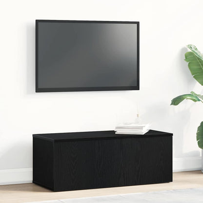 Mobile TV Rovere Nero 80x34x30 cm Legno multistrato