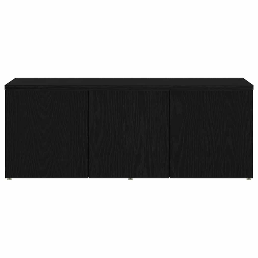 Mobile TV Rovere Nero 80x34x30 cm Legno multistrato