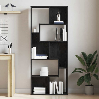 Libreria Rovere Nero 67x24x161 cm in Legno Multistrato | homemem39