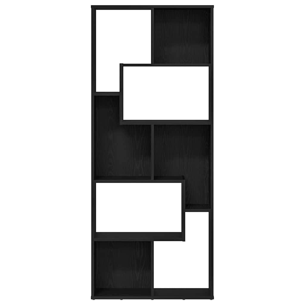 Libreria Rovere Nero 67x24x161 cm in Legno Multistrato | homemem39
