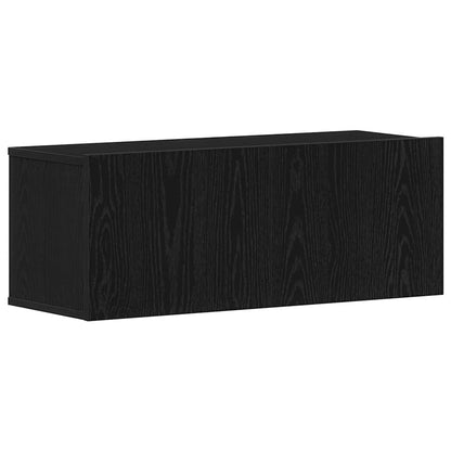 Mobili TV Rovere nero 80 x 30 x 30 cm Legno multistrato