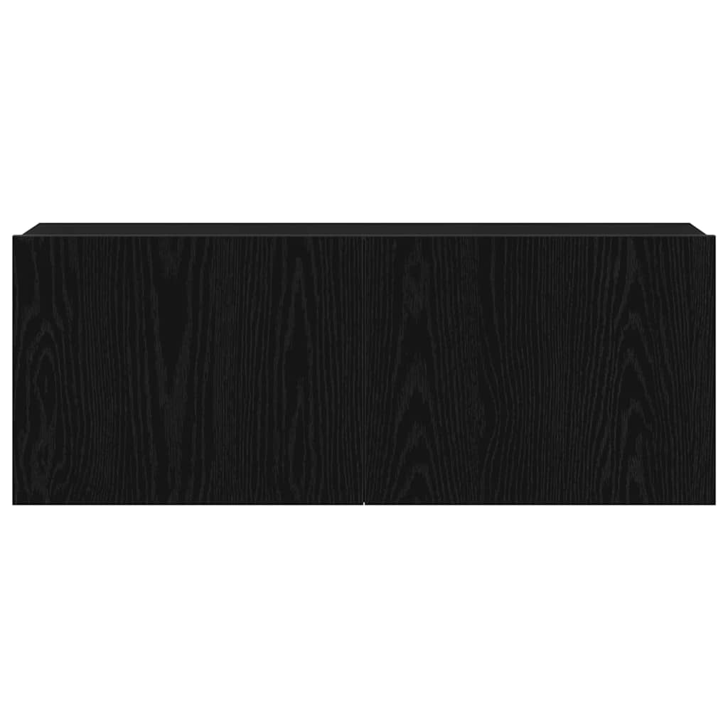 Mobili TV Rovere nero 80 x 30 x 30 cm Legno multistrato