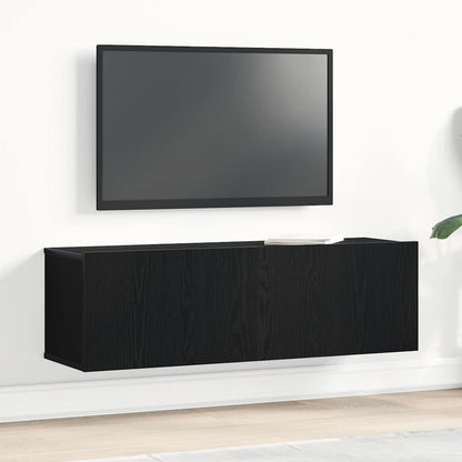 Mobili TV Rovere nero 100 x 30 x 30 cm Legno multistrato