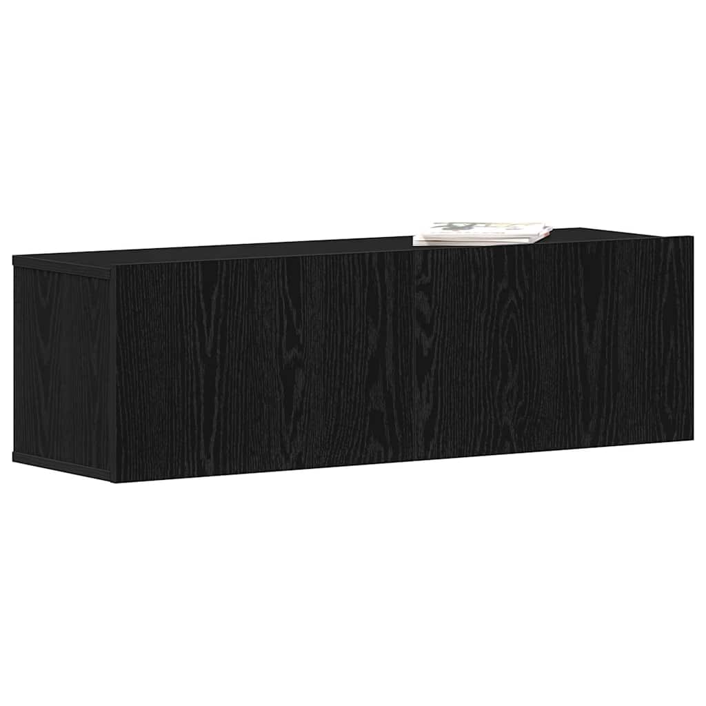 Mobili TV Rovere nero 100 x 30 x 30 cm Legno multistrato