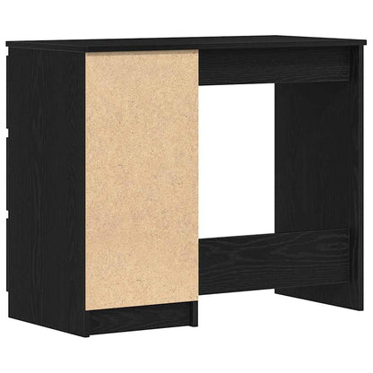Scrivania Rovere Nera 90x45x76 cm in Legno Multistrato - homemem39