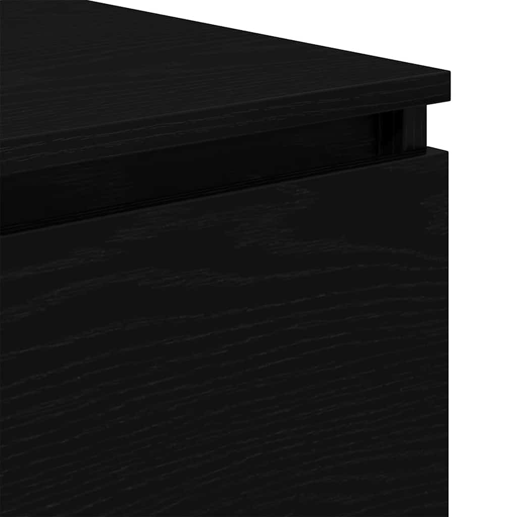 Credenza Rovere Nero 60x35x76 cm in Legno Multistrato - homemem39