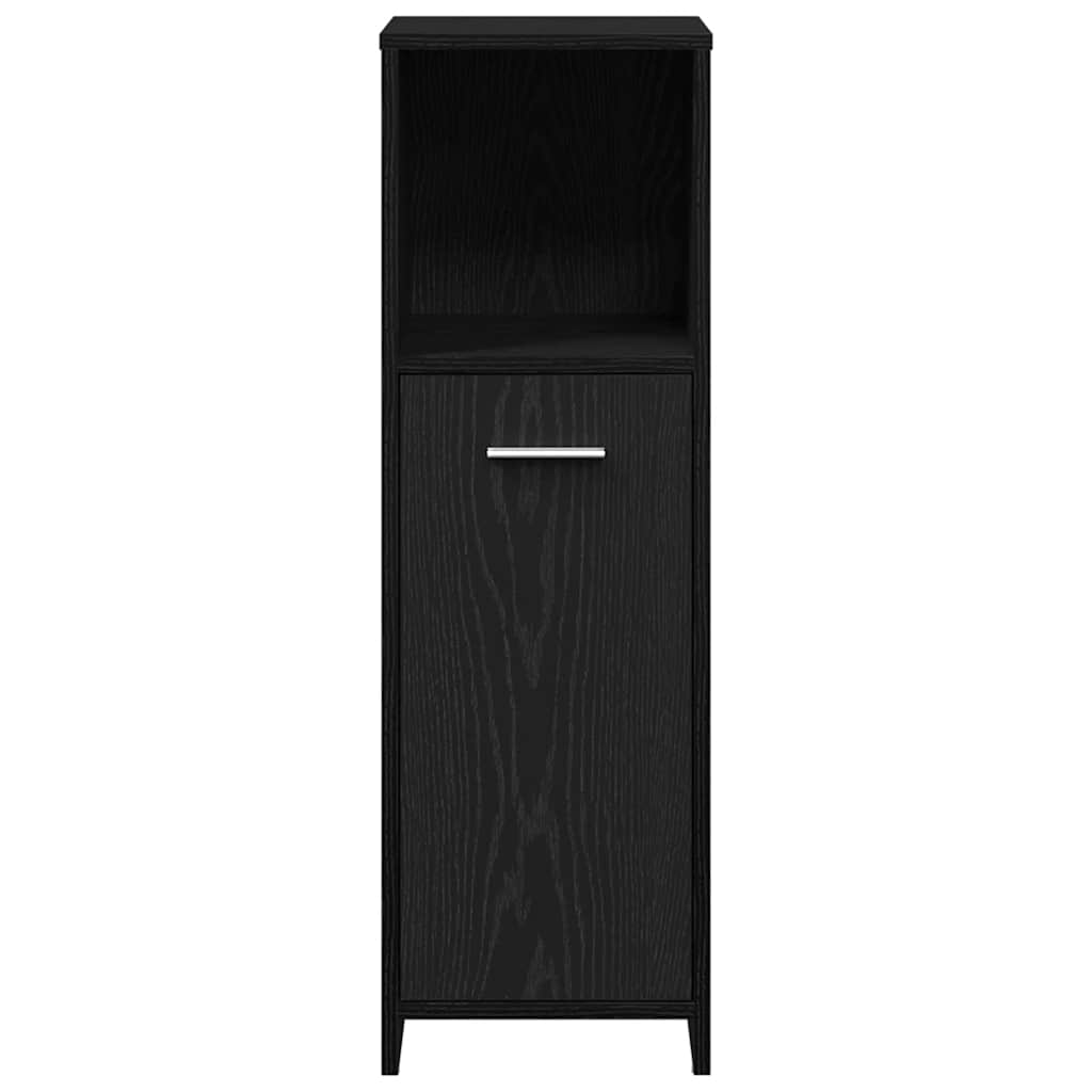 Mobiletto da bagno Rovere Nero 30x30x95 cm in Legno Multistrato | homemem39