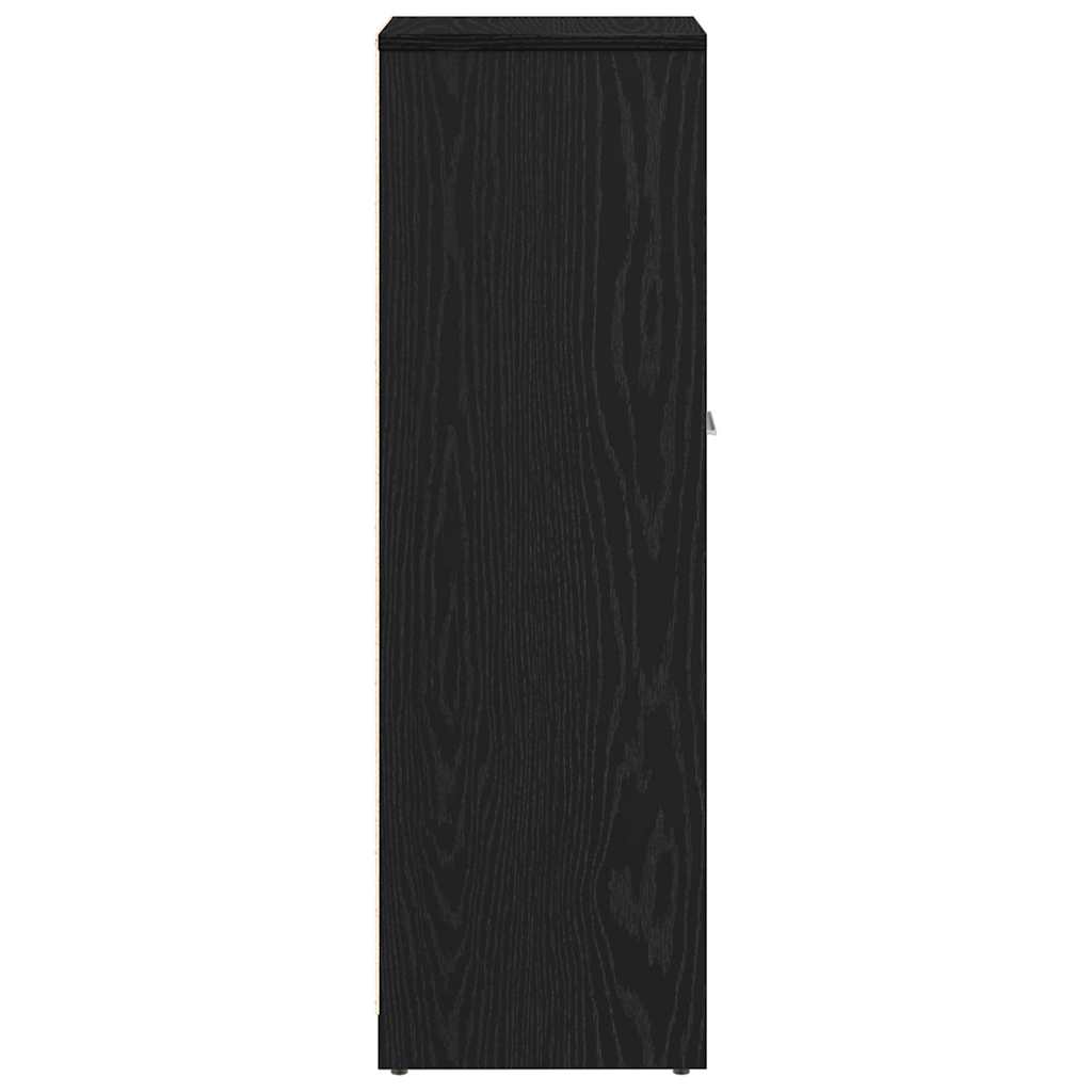 Mobiletto da bagno Rovere Nero 30x30x95 cm in Legno Multistrato