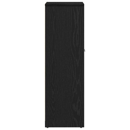 Mobiletto da bagno Rovere Nero 30x30x95 cm in Legno Multistrato